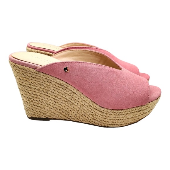 kate spade Shoes - Kate Spade Shoes Thea Pink Suede Espadrille Slip On Sandal Size 6.5
